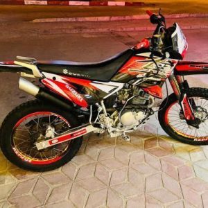 استیکر نیم ژله ایی  با لمینیت محافظتی موتور سیکلت روان