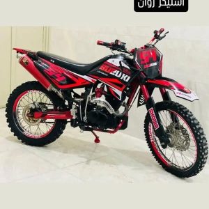 استیکر نیم ژله ایی  با لمینیت محافظتی موتور سیکلت روان